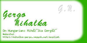 gergo mihalka business card